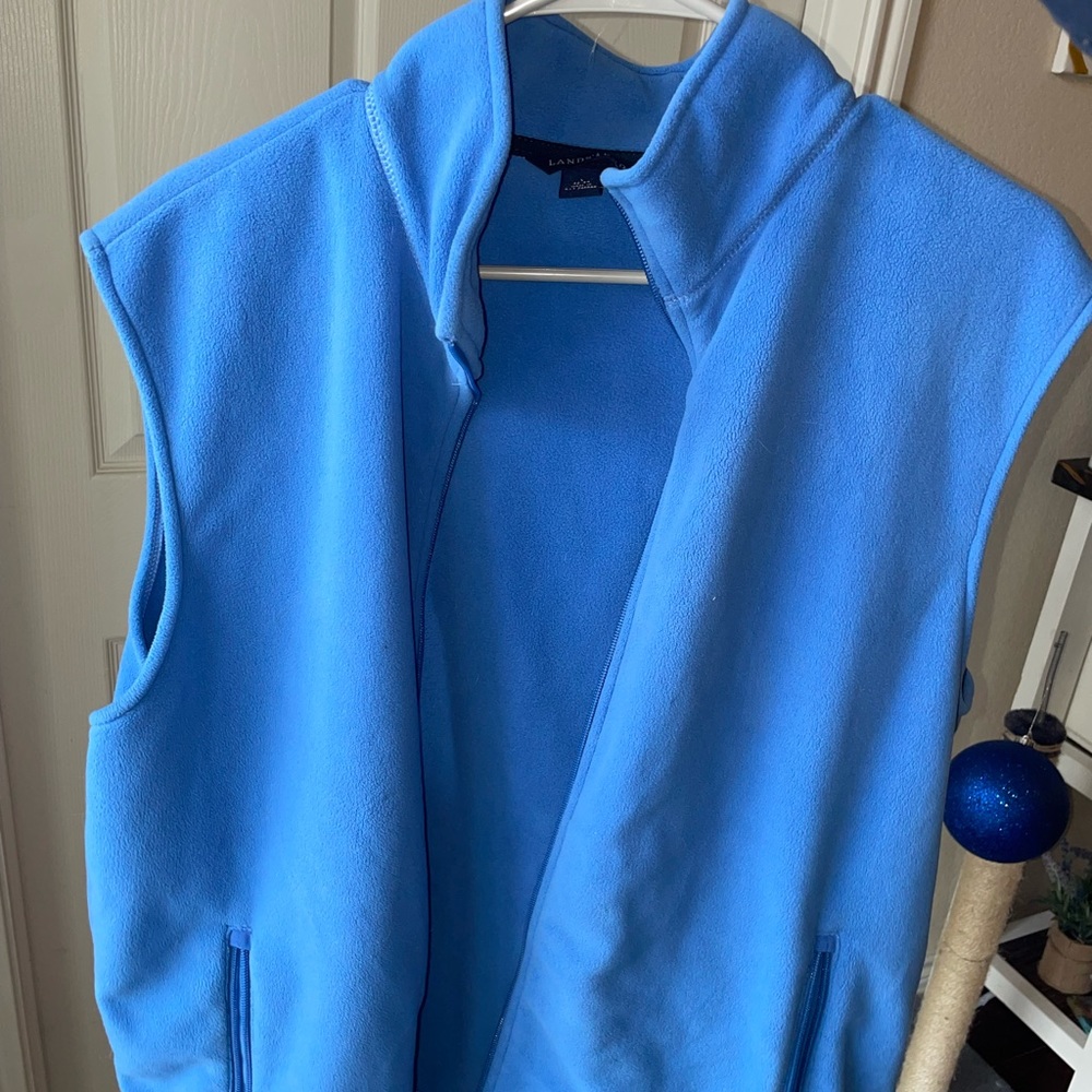Light Blue Lands End Vest size Large